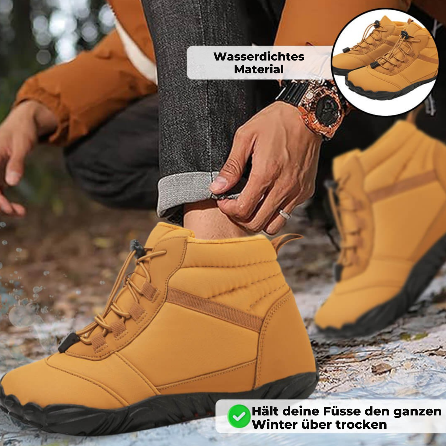 Glacier Pro  - Anti-Rutsch & Wasserdichte Winter Barfuss Schuhe (UNISEX)